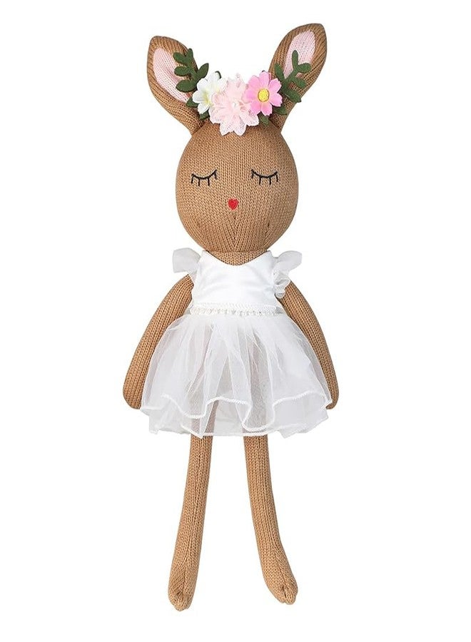 JUSTQUNSEEN Ballerina Doll Easter Stuffed Animal Bunny Plush Animal Doll, Plush Rabbit Toy Bunnys Stuffed Animals for Girls Easter Animals on Party Birthday Christmas - Image 1